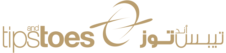 Tips & Toes logo; demo illustration, not a client endorsement